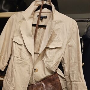 Lafayette 148 New York Beige Utility Jacket